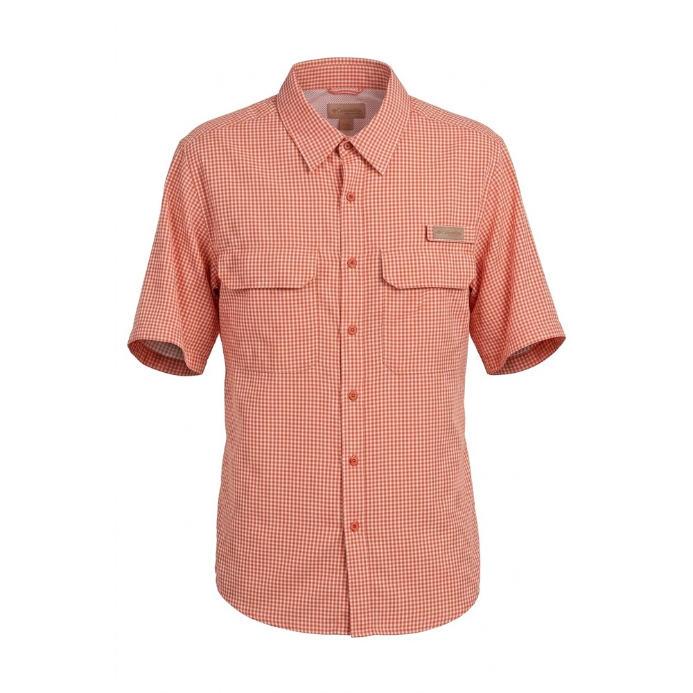 Realtree Fishing Shirt Men L Vented Gingham Check Outdoor Camping Activewear